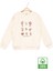 Kız Çocuk Sweatshirt Ekru Uzun Kollu Çiçek Desenli Çocuk Sweat 2