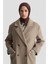 Kruvaze Yaka Kaşe Kaban 25KD1122 Vizon 4