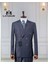 Kruvaze, Kırlangıç Yaka, Çift Cep, Slim Fit, Erkek Takım Elbise, Duman Gri 1