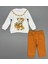 Kız Bebek Ayıcık Baskılı Çıt Çıtlı Alt Üst Ikili Gündelik Takım 6-18 Ay 2
