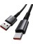 CA-3590 100W 6A Type-C Hızlı Şarj ve Veri Aktarim Kablosu 1.2m, Siyah 2