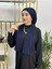 Ithal Kumaş Çıtçıtlı Hazır Şal Iki Sekılde Kullanılır Lacivert 7