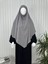 Tek Kat Medine Ipegi Pratik Bağlamalı Üçgen Sufle Eşarp Gri ,hijab ( Hac ve Umre Için Uygundur) 1