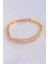 Vip Seri Pirinç Pembe Zirkon Taşlı Gold Renk Baget Model Bileklik - TJ-BB6078 1