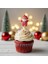 5 Adet Noel Baba Pasta Süsü Seti - Yılbaşı Cupcake Topper ve Kek Dekorasyon Figürleri 5