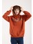 Kadın Kabartma Baskılı Oversize Sweatshirt 6