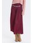 Saten Dökümlü Uzun Etek Mor 2
