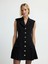 Pliseli Elbise Siyah 12445735000 2