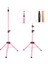Kuaför Eğitim Mankeni Için Metal Tripod / Pembe + Taşıma Çantası 1