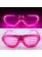 Pembe LED Işıklı Parti Gözlüğü - Neon 3 Modlu 4