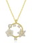 Gümüş Gold Manolya Çiçeği Yıldız Kadın Kolye 1