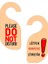 Please Do Not Disturb, Lütfen Rahatsız Etmeyin Kapı Askısı Kapı Uyarı Levhası 2