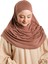 Haki Pratik Hazır Geçmeli Tesettür Eşarp Viskon Boneli Büyük Boy 1290BV_09 4