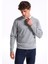 Bisiklet Yaka Düz Gri Melanj Erkek Sweatshırt F5WM-SWT 2276 1