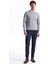 Bisiklet Yaka Düz Gri Melanj Erkek Sweatshırt F5WM-SWT 2276 2