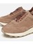 01AYH315410A340 KADIN Süet Deri Bej Bağcık Detaylı Yüksek Tabanlı Spor Ayakkabı 3