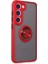 Samsung Galaxy S23 Kılıf Montreal Yüzüklü Silikon Kapak - Kırmızı 2