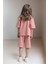 Kız Çocuk Giyim %100 Pamuklu Retro Pembe Oversize T-Shirt & Şort Ikili Takım LL.P01.O2.L01.011 2
