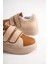 Valencıa Bağcıksız Cırt Cırtlı Ortopedik Taban Kadın Sneaker Spor Ayakkabı Ctt - Ten/kahve 4