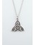 Triquetra Gümüş Kaplama Düz Zincir Kolye 1