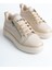 Dına Bağcıklı Fermuarlı Ortopedik Taban Kadın Sneaker Spor Ayakkabı Ckt - Krem/altın 3