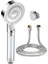 Kireç Arındırıcı Filtreli Duş Başlığı Çelik Hortum Duş Banyo Seti 3 Lü Set 1