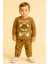 Kahverengi Ayıcık 1-2-3 Yaş Çocuk Alt Üst Takım Pijama Takım 2