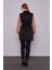 Siyah Süet Kemer Detaylı Yelek 4
