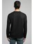 Wayne Erkek O Yaka Sweatshirt Siyah 3