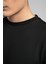 Wayne Erkek O Yaka Sweatshirt Siyah 4