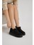 Kadın Siyah Kalın Poli Taban Içi Astarlı Süet Görünümlü Günlük Bot 2