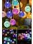 50 LED 7 Metre Rgb Kristal Renkli Güneş Enerjili LED Işık Solar Bahçe Balkon Ağaç Aydınlatması 3