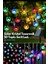 50 LED 7 Metre Rgb Kristal Renkli Güneş Enerjili LED Işık Solar Bahçe Balkon Ağaç Aydınlatması 7