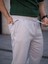 Erkek Keten Cepli Çıma Dikişli Jogger Buggy Pantalon Rahat Kalıp - Gri 1