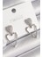 Pirinç Gümüş Renk Zirkon Taşlı Kalp Model Kadın Küpe - TJ-BKP9781 1