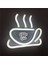 Coffee Time Yazılı Fincan Figürlü Neon LED Tabela Tablo Gece Aydınlatma Duvar Dekoru 1