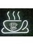 Coffee Time Yazılı Fincan Figürlü Neon LED Tabela Tablo Gece Aydınlatma Duvar Dekoru 2