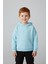 Unisex Çocuk Basic Pamuklu Kapüşonlu Sweatshirt - Mavi 1