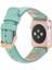 Apple Watch Uyumlu Deri Kordon 42-44-45MM Brn7 Yeşil 2