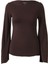 Yarasa Kol Kayık Yaka Bluz Acı Kahve 1