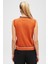 Priscilla Çizgi Detaylı Fiyonklu Kadın Triko Bluz - Yanık Turuncu 5