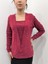 Kadın Uzun Kollu Kruvaze Yaka Kol ve Etek Ucu Manşet Detay Yumoş Bluz 2