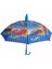 Katlanabilen Koruma Kılıflı Bardaklı Düdüklü 70 Cm! Mavi arabalı Erkek Çocuk Şemsiyesi 1