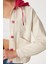 Kontrast Renkli Işlemeli Denim Ceket LSA0019 Krem Pembe 5