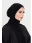 Siyah Pratik Hazır Geçmeli Tesettür Bone Sandy Boyunluklu Çıtçıtlı 2505_01 2