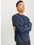 Bisiklet Yaka Lacivert Erkek Sweatshırt 12268273_JJECHARGE Faded Sweat Crew 3