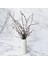 Doğal Siyah Kuru Gürgen Dalı Dekoru (40 Cm) – Beyaz Vazolu 1