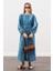 Geniş Kollu Denim Elbise Mavi 2