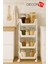 4 Katlı Tekerlekli Plastik Organizer Raf – Çok Amaçlı Mutfak, Banyo ve Ofis Düzenleyici (Beyaz) DC-6823 1