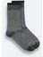 Erkek Antrasit Desenli Bambu Soket Çorap A52Y8500 2